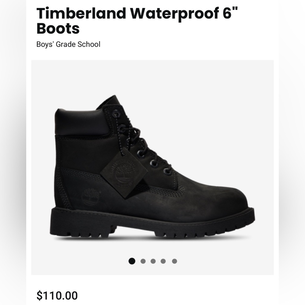 Timberland Waterproof 6" Boots Grade school